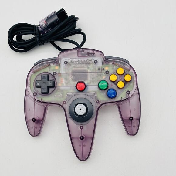 Nintendo Other - Nintendo 64 N64 OEM Clear Atomic Purple Controller Tight Stick, Working / Tested